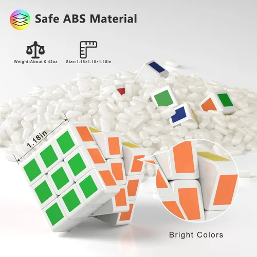 Miniatura 2 de Vdealen - Juego de 24 mini cubos rompecabezas para fiestas para niños, cubo mágico de 3x3 de 1.18 pulgadas para recompensas escolares y premios