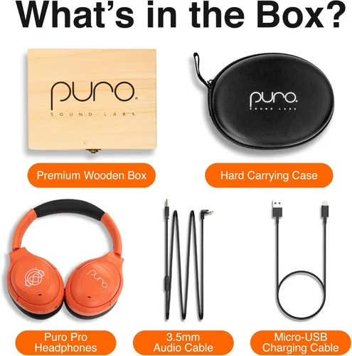 Miniatura 6 de Puro Sound Labs PuroPro - Auriculares híbridos con cancelación activa de ruido, limitación de volumen, audio de alta resolución, 32 horas