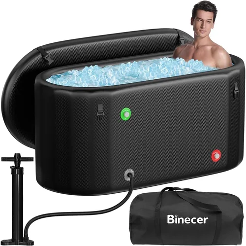 Bañera de hielo mejorada para atletas XL de 160 galones, compatible con enfriador de agua, inmersión en frío, recuperación de atletas, baño de hielo