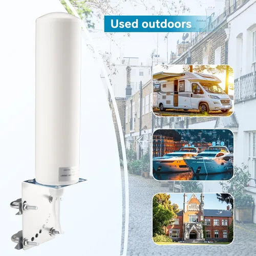 Miniatura 7 de Antena 4G LTE/5G 10dBi Antena omnidireccional para exteriores de alta ganancia 698-2700 3300-3800MHz SMA 16.4 pies Cable de baja pérdida TS9