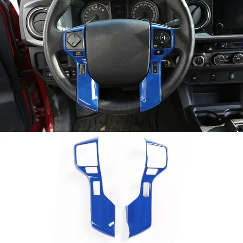 Miniatura 22 de Molduras Cromadas para Volante de Automóvil Cubiertas Adhesivos Calcomanías Compatible con Toyota Tundra 2014-2021 Tacoma 2016-2022 ABS Accesorios