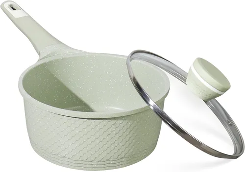 Miniatura 6 de Juego de 4 sartenes de 1.5 cuartos y 2.0 cuartos de galón con tapa, olla antiadherente para cocinar, fácil de limpiar, 100% libre de PFOA PFAS