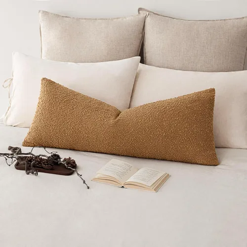 Miniatura 56 de Foindtower Fundas de almohada decorativas con textura de boucle, fundas de almohada sólidas, neutrales, suaves y acogedoras para silla, sofá