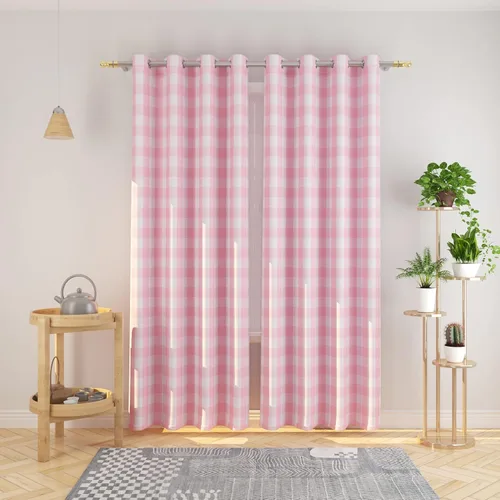Miniatura 135 de Cortinas de 24 pulgadas de largo con diseño Buffalo Check Gingham Plaid para ventanas de cocina y baño, tratamiento para ventanas con 2 paneles