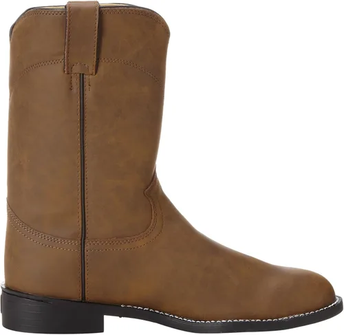 Miniatura 6 de Justin Boots Hombres Temple Redondo Toe Casual Botas Mid Calf - Negro