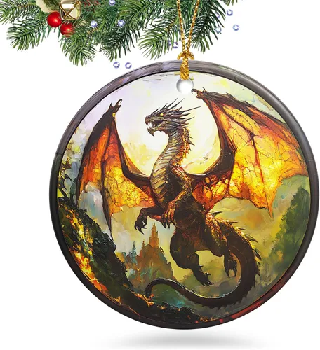 Miniatura 11 de Adorno de Navidad de dragón 2025, adorno de Navidad, adornos de árbol de Navidad, accesorios para colgar, decoración de Navidad, amantes del dragón
