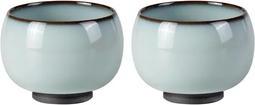 Miniatura 17 de Juego de 2 tazas de té pequeñas de porcelana de 4.2 onzas, juego de tazas de té japonesas moradas, tazas de té de cerámica para el hogar, fiesta