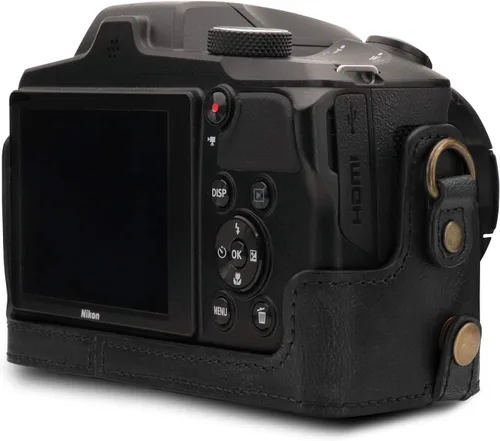 Miniatura 8 de MegaGear Funda de cuero para cámara puede usarse con Nikon Coolpix B600