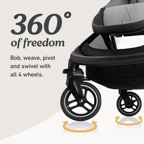 Miniatura 2 de Graco Premier Modes Merge - Carriola con ruedas EZ Spin para rotación de 360 grados, 3 modos: portabebés de asiento de automóvil, capazo portabebés