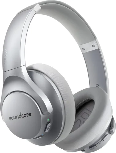 Miniatura 10 de Soundcore Anker Life Q20 Auriculares híbridos con cancelación activa de ruido, auriculares inalámbricos Bluetooth sobre la oreja, tiempo de Negro