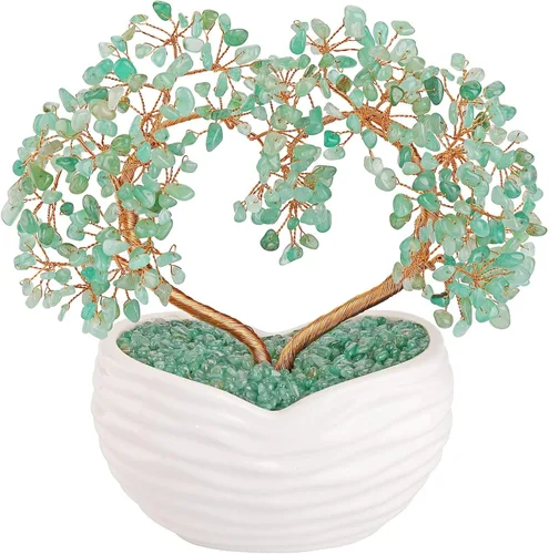 Miniatura 12 de Jovivi Árbol bonsái de cristal natural con forma de corazón y piedras preciosas curativas para ceremonia de boda, reiki, equilibrio energético