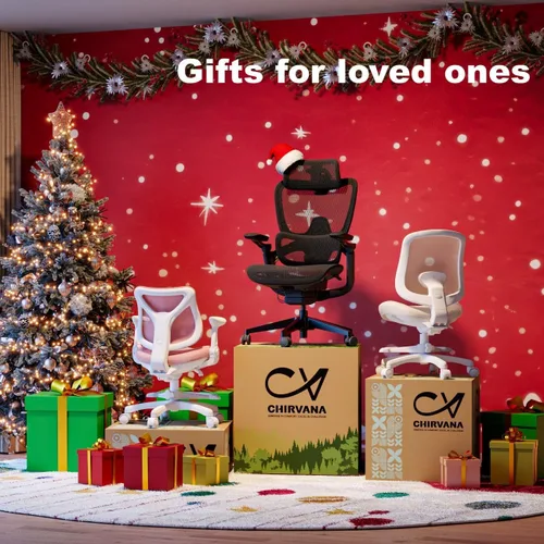 Miniatura 7 de Silla de escritorio, silla de estudio ergonómica para niños con soporte lumbar y reposapiés, altura ajustable, silla de oficina pequeña de malla