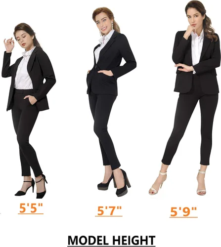 Miniatura 3 de Marycrafts - Conjunto de pantalón y blazer de negocios para mujer