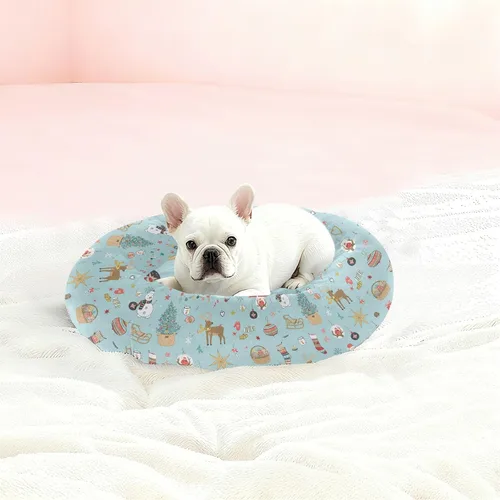 Miniatura 2 de Wudan Pet Cat Beds Relieve Stress Fluffy Puppy Beds for Small Size Pets Supplies M Christmas Decor