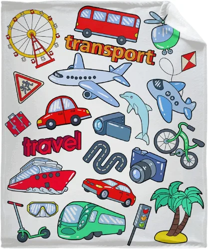 Miniatura 10 de Sumedha Manta de auto de dibujos animados, regalo de dibujos animados para niñas y niños, extra pequeña de 40 x 30 pulgadas para mascotas, franela
