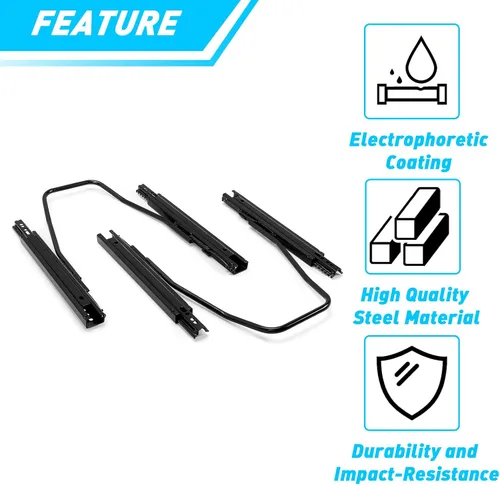 Miniatura 2 de Kojem Deslizadores Universales de Asiento Riel de Montaje de Asiento, Kit de Soportes de Rieles de Bloqueo Dual Compatible con Asientos de Carreras