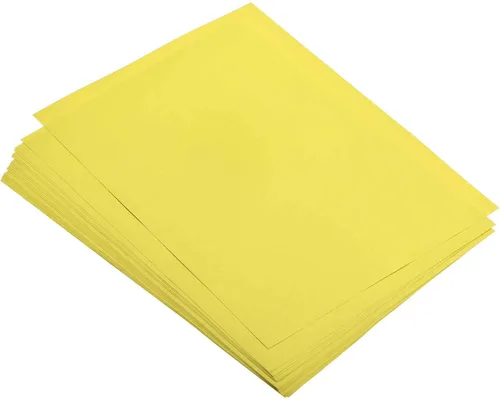 MECCANIXITY 100 Hojas de Papel de Copia de Color 8.3 x 11.7 Pulgadas Papel de Impresora 80gsm Amarillo Limón para Impresión de Oficina, Copia de