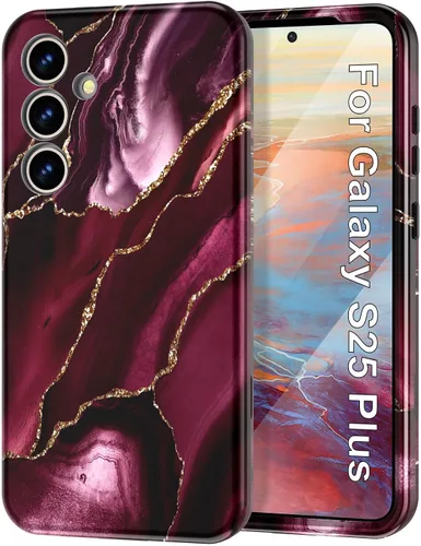 Miniatura 65 de Btscase para Samsung Galaxy S25, [Probado contra caídas de grado militar] Funda protectora de diseño de patrón de mármol, resistente, delgada
