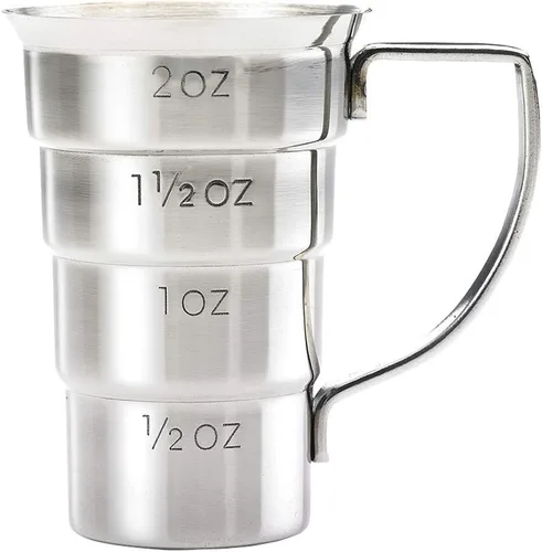 Barfly M37108 Jigger, 2 oz, inoxidable con mango Acero inoxidable con mango