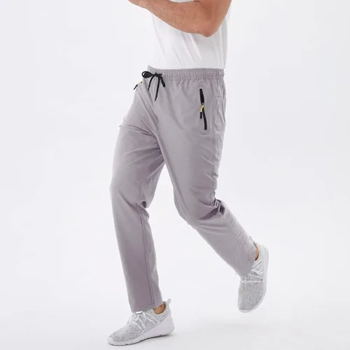 Miniatura 14 de Rapoo Pantalones ligeros para hombre con bolsillos con cremallera, secado rápido, pantalones deportivos de viaje para entrenamiento