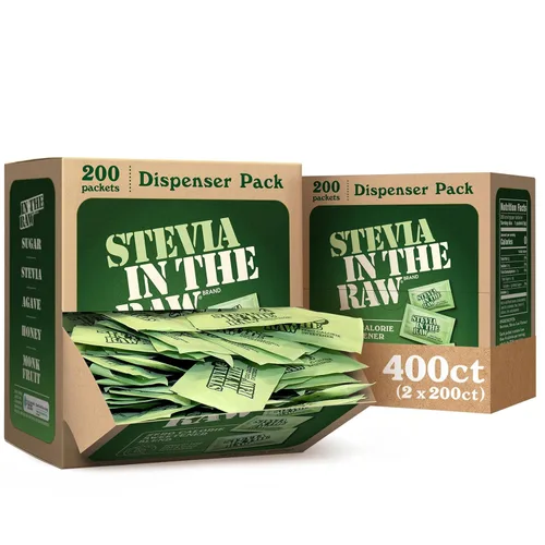 Miniatura 9 de Stevia In The Raw, Edulcorante sin calorías a base de plantas, sustituto del azúcar, edulcorante sin azúcar para café, bebidas calientes y frías