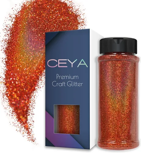 Miniatura 17 de Ceya 110g/ 3.8oz Polvo de Purpurina Holográfica Ultra Fina Láser Verde 1/128” 0.008” 0.2mm para Slime, Resina Epoxy, Manualidades, Vaso, Joyería