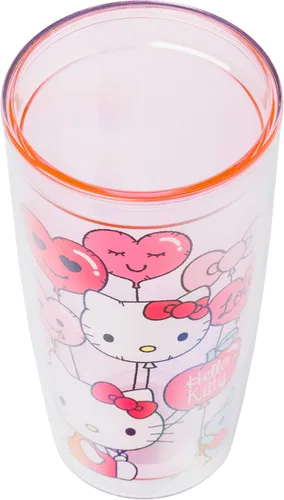 Miniatura 5 de Silver Buffalo Sanrio Hello Kitty - Vaso de viaje de doble pared con diseño de corazón para el día de San Valentín, con tapa de cierre deslizante