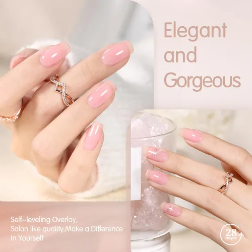 Miniatura 5 de SHOYUM Juego de Esmaltes de Uñas de Gel Rosa Nude - 6 Colores Transparentes Blanco Lechoso Gelatinoso, Esmalte en Gel para Todas las Estaciones
