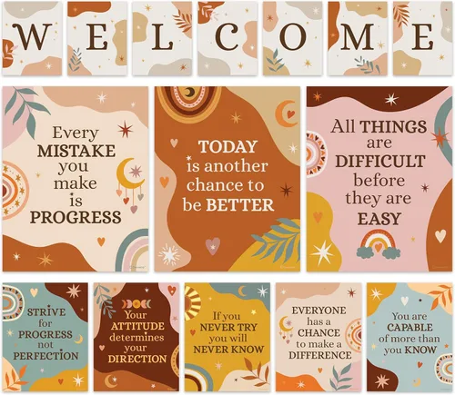 Miniatura 14 de Decorably 15 pósteres geniales de bienvenida para aula, inspirador, decoración laminada mate, para escuela, pasillos, tablones de anuncios