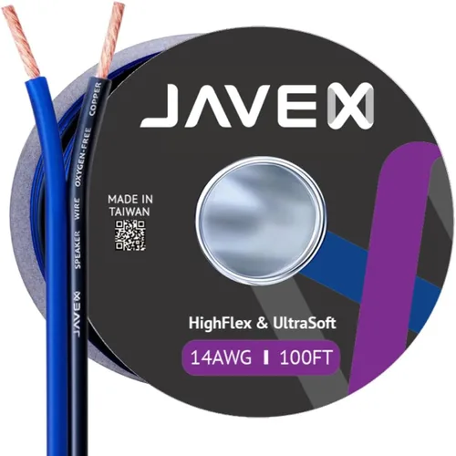 Miniatura 10 de JAVEX Cable de alambre de altavoz de audio calibre 16 AWG (15.24 M), [OFC Cobre libre de oxígeno] Cable plano delgado para audio estéreo automotriz