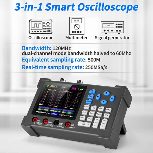Miniatura 2 de Kit de osciloscopio digital de mano LCD - 2 canales 3.2 "TFT multímetro Osciloscopio generador de señal Mini Osciloscopio automotriz Ancho de banda