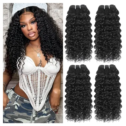Miniatura 13 de Liang Dian Paquetes Rizados de Cabello Humano 8 8 10 10 Pulgadas Paquetes Kinkycurly de Cabello Humano para Mujeres Negras 100% Sin Procesar Cabello