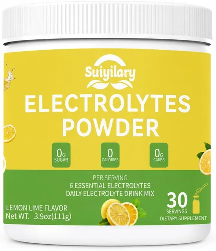 Miniatura 11 de Mezcla de bebida en polvo de electrolitos sin azúcar, polvo de hidratación diaria con 6 electrolitos clave, minerales traza, apto para dieta Fresa