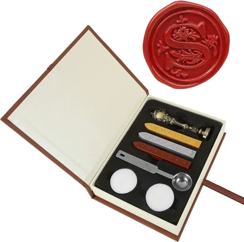 Miniatura 7 de Yoption Classic timbre para estampar en cera, 26 letras de la A a la Z, retro, s