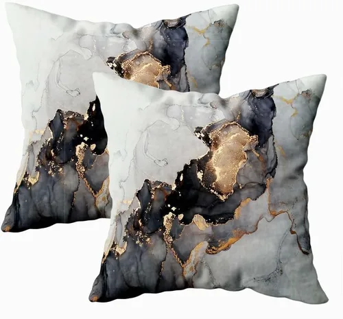 Miniatura 11 de Fundas de almohada decorativas de 16 x 16 pulgadas, patrón blanco y negro de tablero de ajedrez para sofá, fundas de cojín de granja para decoración