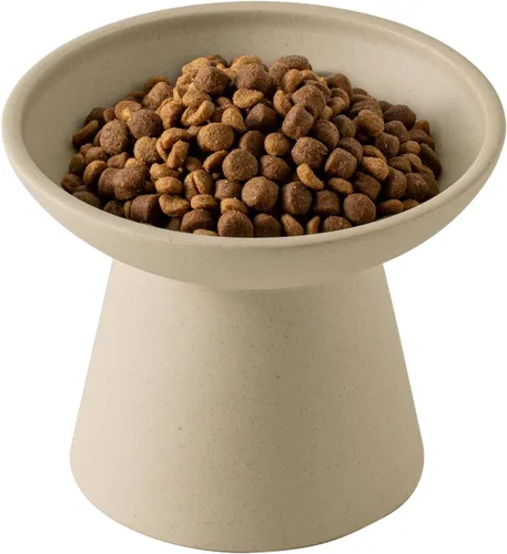Miniatura 12 de CEEFU Cuenco elevado extra ancho de cerámica para gatos, plato poco profundo de 6.2 pulgadas para aliviar la fatiga de los bigotes, 5 pulgadas