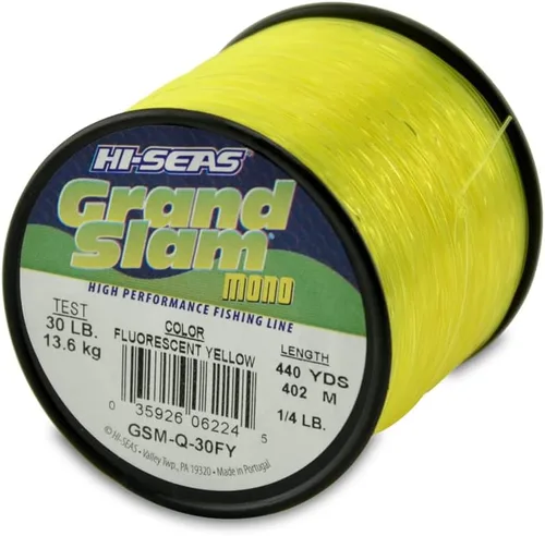 Miniatura 18 de HI-SEAS Línea de pesca de monofilamento Grand Slam - Fuerte y resistente a la abrasión en transparente, rosa, verde, azul humo, amarillo Azul ahumado