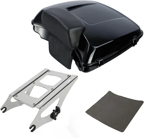 Miniatura 14 de TCT-MOTORPARTS Respaldo Negro Razor de 5.5" para Montaje en Maletero Compatible con Harley Trunk Road Street Glide King Glide 2014-2025 Tronco