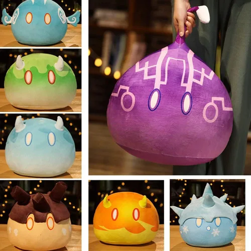 Miniatura 2 de CHAOZI0 CHAOZI0 - Almohada de peluche para niños, cojín para sofá, almohada suave de peluche para fanáticos del juego de rol (13.8 pulgadas, agua)