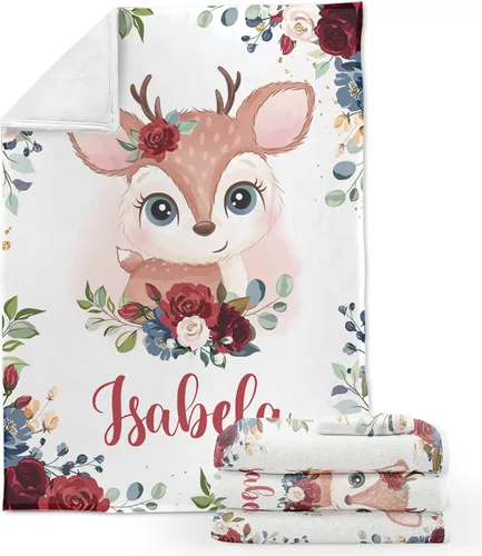 Miniatura 21 de ZouZou Mantas de bebé personalizadas con nombre, mantas de bebé personalizadas para niñas, manta de bebé de oso, el mejor regalo para bebé, recién