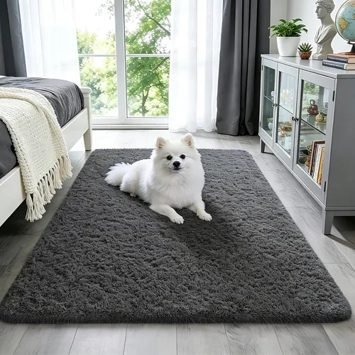 Miniatura 128 de Ophanie Alfombra Verde de Césped, Alfombras de Área para Dormitorio, Alfombra Shag Esponjosa de 4x6 pies, Suave Peluda Afelpada Linda para Niños 7