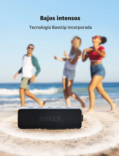 Miniatura 4 de Anker Soundcore 2 - Altavoz Bluetooth portátil con sonido estéreo, Bluetooth 5, BassUp, impermeable IPX7, 24 horas de reproducción, emparejamiento