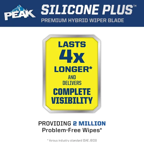 Miniatura 3 de PEAK Silicone Plus - Escobilla para parabrisas híbrida todo clima de 13 pulgadas, escobilla de parabrisas frontal premium de reemplazo con conector