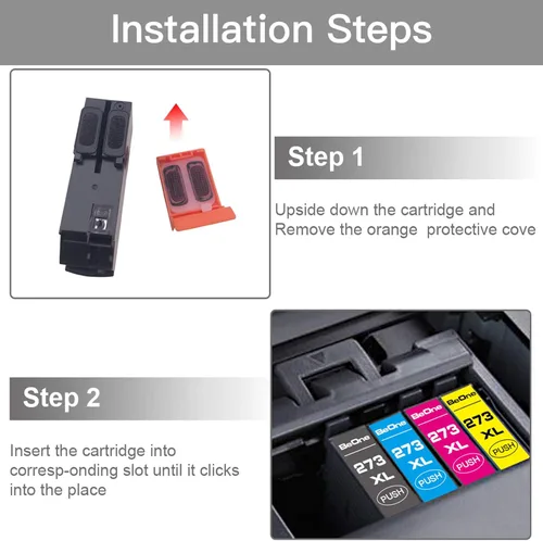 Miniatura 4 de BeOne 273XL - Cartuchos de tinta remanufacturados de repuesto para Epson 273 XL T273 T273XL 5 unidades para usar con impresora Expression Premium