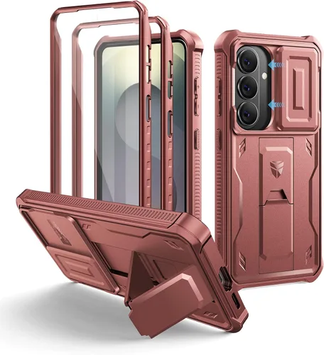 Miniatura 12 de Dexnor Funda para Samsung Galaxy S24 con Cubierta Deslizante Integrada para Cámara y Protector de Pantalla y Soporte, Funda Resistente a los Golpes