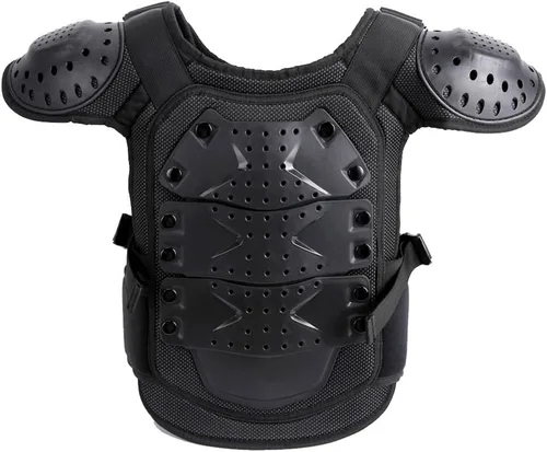 Miniatura 3 de Chaleco protector de columna vertebral del pecho para niños, equipo de protección para motocross, esquí, snowboard, color negro