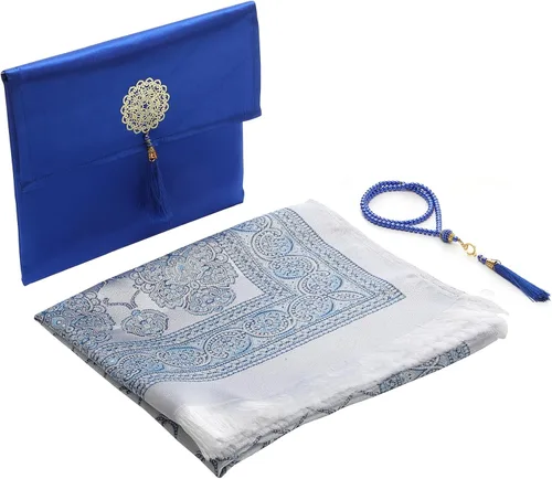 Alfombra de oración musulmana y cuentas con bolsa portátil, regalos musulmanes para mujeres y hombres, Janamaz, Sajadah, juego de regalos del islam