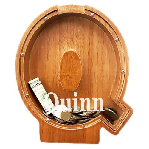 Miniatura 57 de Alcancia personalizada grande de madera con letras, alcancía para monedas, alcancía personalizada con nombre, puede ser utilizada como regalo de J