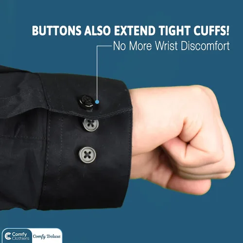 Miniatura 16 de Comfy Clothiers 3-Pack Collar Extenders for Men - Button Expanders for Shirts