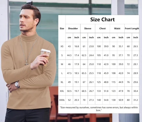 Miniatura 6 de COOFANDY Men's Slim Fit Basic Turtleneck Long Sleeve Lightweight Pullover Sweaters Casual Knitted Tops